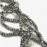 Zdjęcie - Kryształki oponki silver 3x4mm
